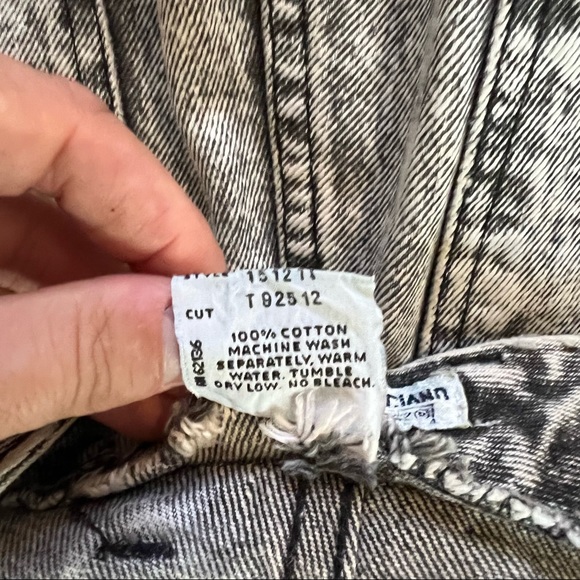 Vintage Guess Georges Marciano High Waist Cutoffs Gray Acid Wash Shorts Size 25 - Picture 5 of 6